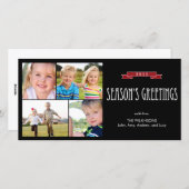 Kerstbanner Kerst Fotokaart Feestdagenkaart (Voorkant / Achterkant)