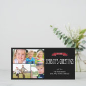 Kerstbanner Kerst Fotokaart Feestdagenkaart (Staand voorkant)