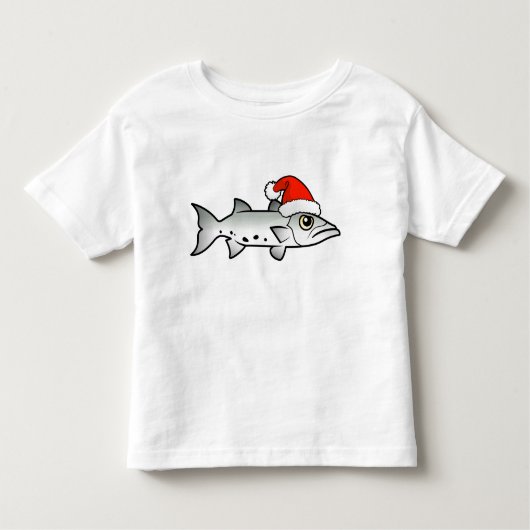 Kerstbarracuda Santa Kinder Shirts (Voorkant)