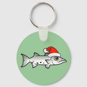 Kerstbarracuda Santa Sleutelhanger