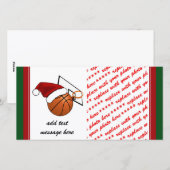 Kerstbasketbal en Basketbalhoepel Feestdagenkaart (Voorkant / Achterkant)