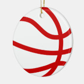 kerstbasketbal keramisch ornament (Links)