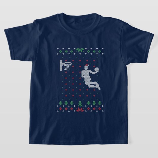 kerstbasketbalsport t-shirt (Laagn)