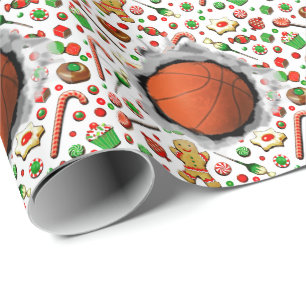 Kerstbasketbalvakantie Cadeaupapier
