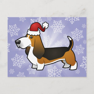 kerstbasset Hond Feestdagenkaart