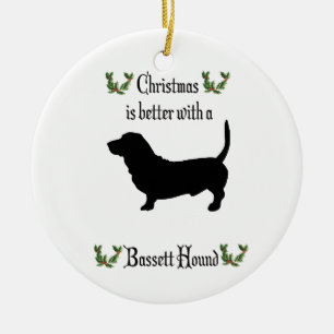 Kerstbasset Hound Dog Ornament