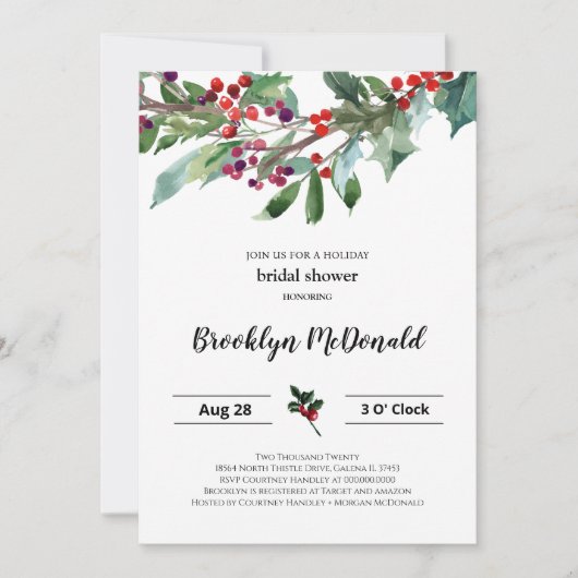 Kerstbassin - Uitnodiging (Voorkant)