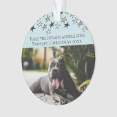 Kerstbast De Herald Angels Zingen Hond Ornament (voorkant)