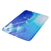 Kerstbath Mat/Blue Ornaments Badmat (Gekanteld)