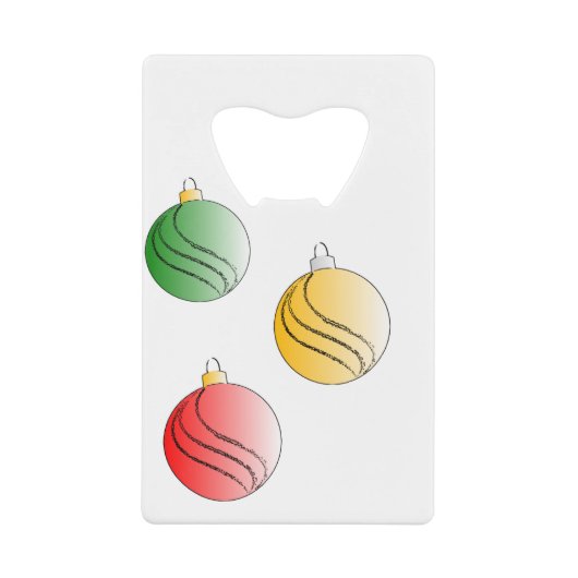 KerstBaubals Kredietkaart Flessenopener (Voorkant)