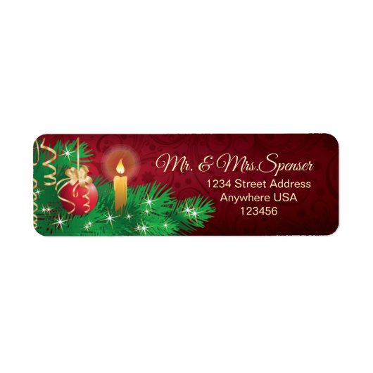 KerstBauble Candle Pine Etiket (Voorkant)