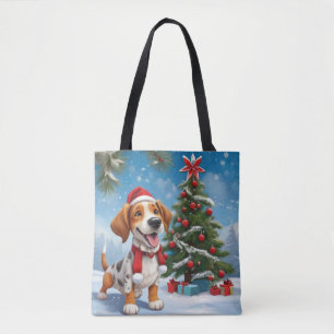 kerstbeagle Dog Draagtas