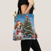 kerstbeagle Dog Draagtas (Dichtbij)