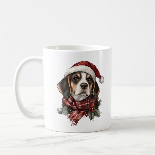 kerstbeagle koffiemok (Links)