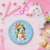 kerstbeagle papieren bordje (Feest)