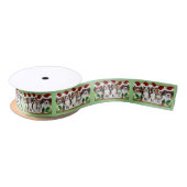 Kerstbeagle puppies Satin Ribbon Lint (Spoel)