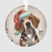 Kerstbeagle, Santa Dog Ornament (achterkant)