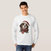 kerstbeagle t-shirt (Voorkant volledig)