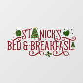 Kerstbed & ontbijt van Sinterklaas Raamsticker (Vel)