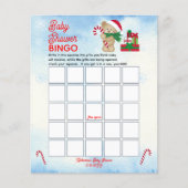 KerstBeer Barly Wait Boy Baby shower Bingo (Voorkant)