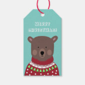 kerstBeer Cadeaulabel (Voorkant)