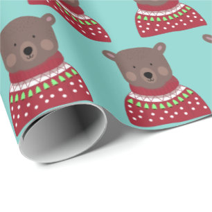 kerstBeer Cadeaupapier