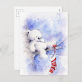 kerstBeer in een boom Feestdagenkaart (Voorkant / Achterkant)