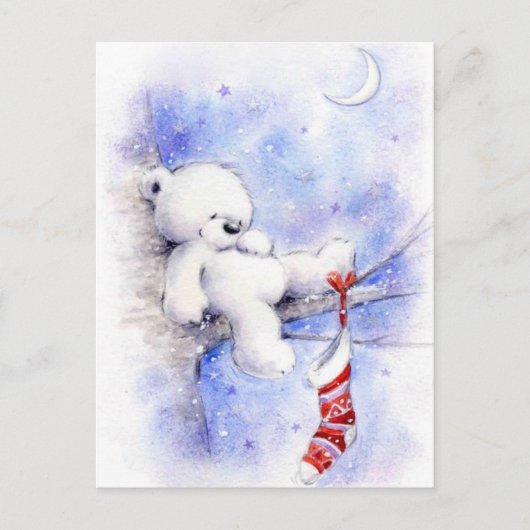 kerstBeer in een boom Feestdagenkaart (Voorkant)