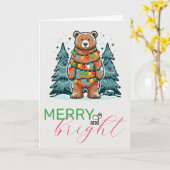 kerstBeer Kaart (Gele Bloem)