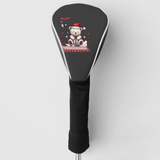 Kerstbeer Kerstmis (4) Golfheadcover (Voorkant)
