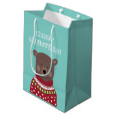 kerstBeer Medium Cadeauzakje (Achterkant Gekanteld)