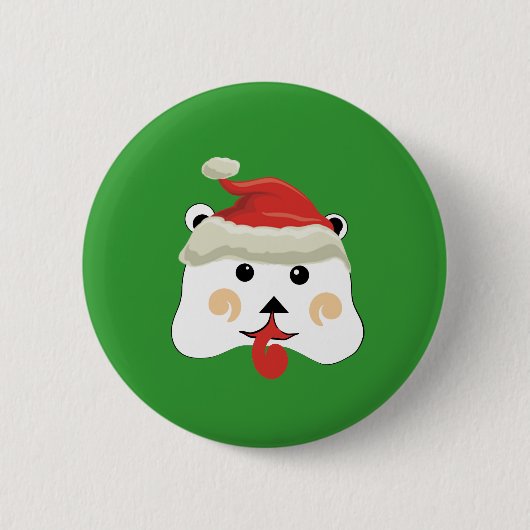 kerstBeer Ronde Button 5,7 Cm (Voorkant)
