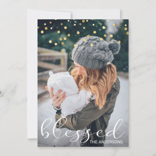 Kerstbeerloze Gold Confetti overlay FOTO (Voorkant)