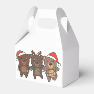 Kerstbeesten met beer kerst Betekende Beren Bedankdoosjes