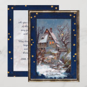  kerstbegroeting met winterkatoen feestdagenkaart (Voorkant / Achterkant)