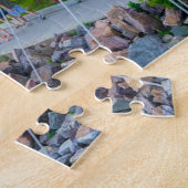 Kerstbegroetingen in het meer van ChamPlain Vermon Legpuzzel (Zijkant)