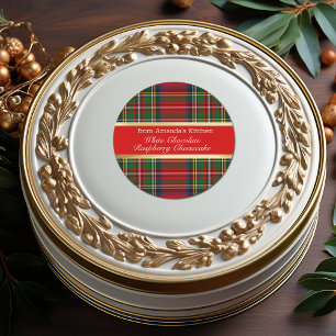 Kerstbehandelingen Red Green Pset Gold Ronde Sticker