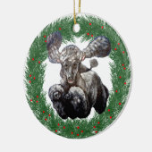 Kerstbehendige vormgeving keramisch ornament (Links)