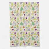 Kerstbeige Mouse Kitchen Towelen Theedoek (Verticaal)