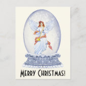 kerstbek met snowglobe briefkaart (Voorkant)