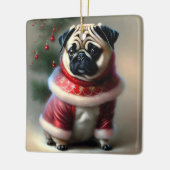 kerstbeker keramisch ornament (Links)