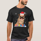 kerstbeker met kerstboomverlichting en kerstman t-shirt (Voorkant)