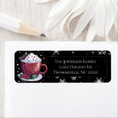 Kerstbeker van warme chocolademelk gepersonaliseer etiket (Insitu)