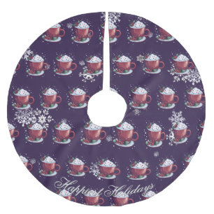 Kerstbeker Warme Chocolade Paars Kerstboom Rok