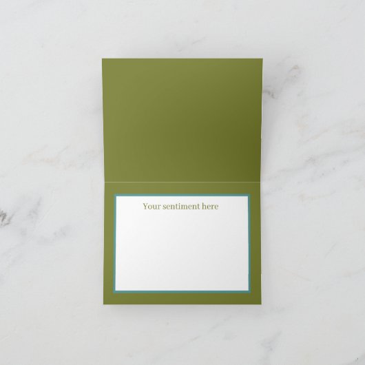 kerstbekeraarster cacao gnome voegt sentiment toe feestdagen kaart (Binnen)