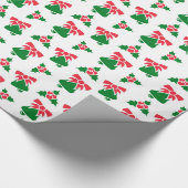 Kerstbel Patronen Cadeaupapier (Hoek)