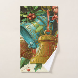 Kerstbellen, Festieve Vintage Wenskaart Handdoek
