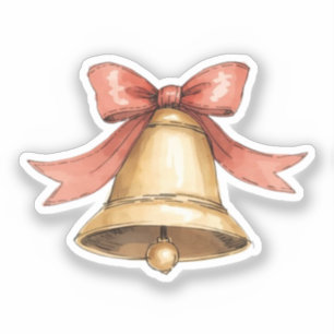 Kerstbelsticker Sticker