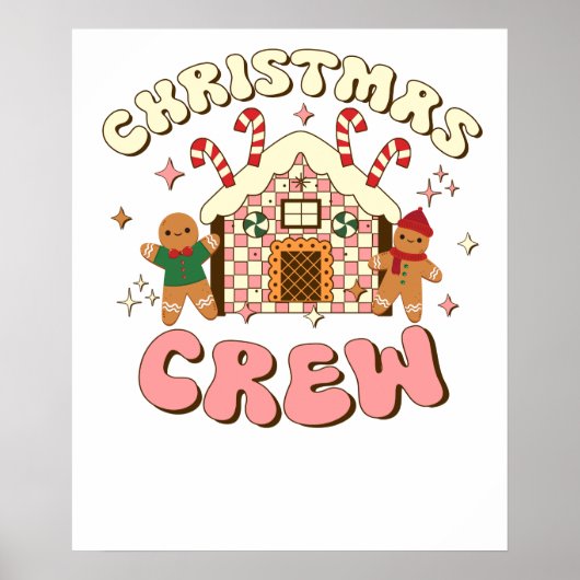 kerstbemanning peperkoek poster (Voorkant)