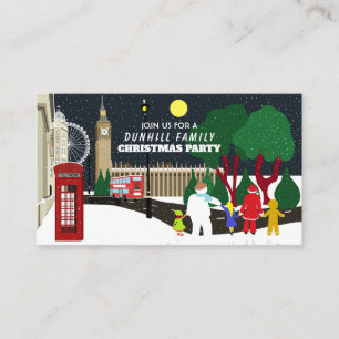 Kerstbende in Londen, Kerstfeest Ticket Informatiekaartje